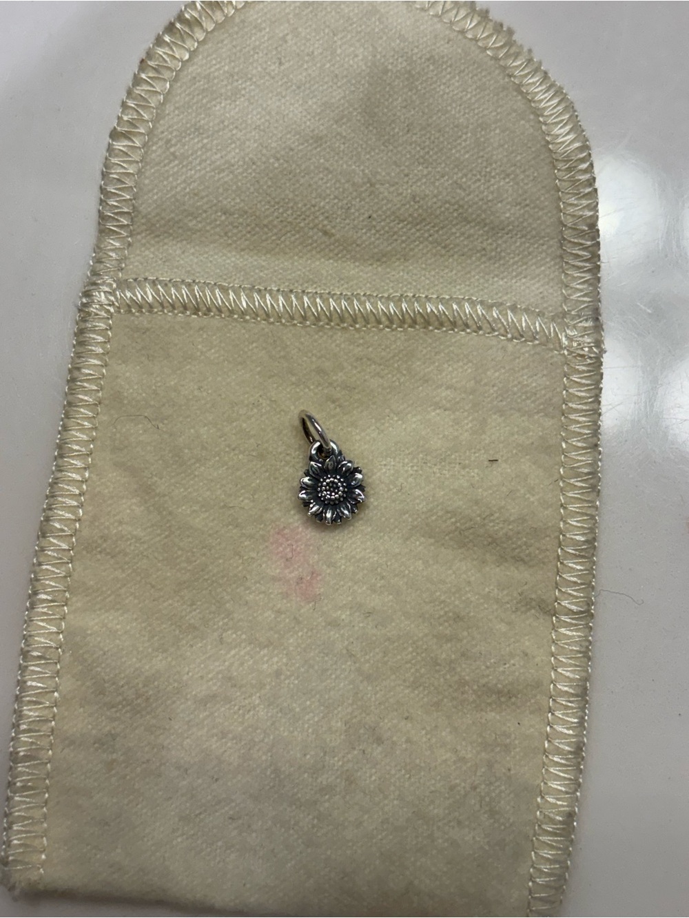 Retired James Avery Sunflower Flower Charm Sterling Silver 925